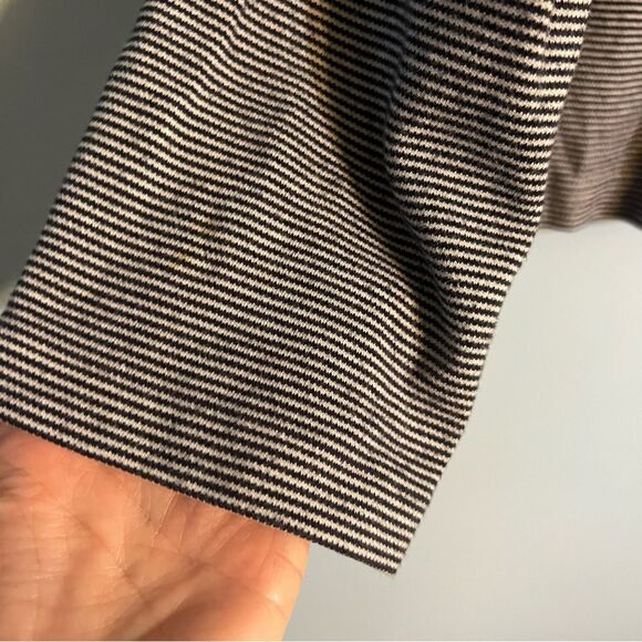 Ralph Lauren Polo Shirt Mens Medium Navy & White Striped Pony Vintage Preppy - Picture 7 of 9